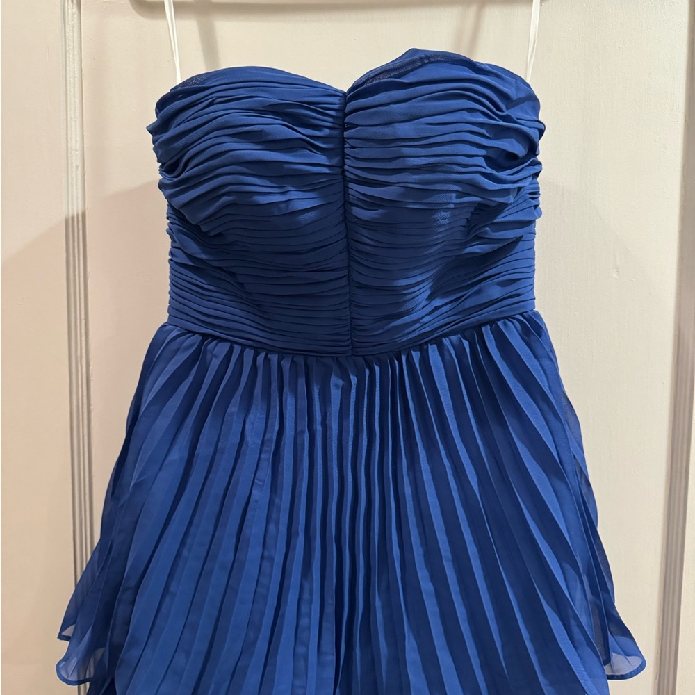 DARK BLUE TIERED DRESS
